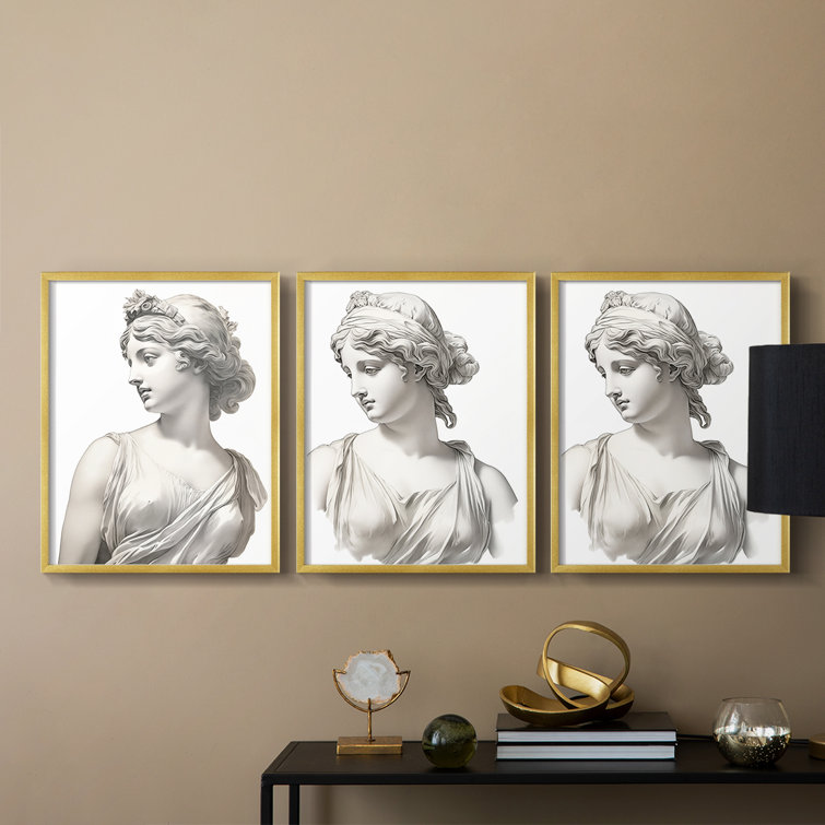 Winston Porter FeminineSeriesVSet Of 3 Framed Giclee Prints Ready to